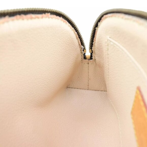 LOUIS VUITTON Pochette Cosmetic Pouch Bag Monogram Leather Brown - Picture 8 of 16